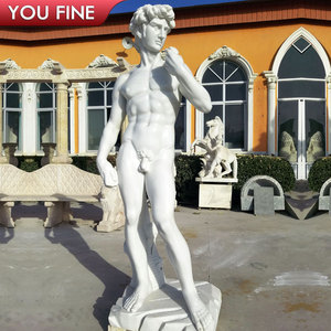 Statuette de Figure romaine en <span class=keywords><strong>marbre</strong></span> blanc, Statue de David, pour le jardin, classique, fait à la main - Product Image 5