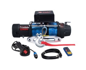 Power <strong>Motor</strong> Strong Gears Quiet Brake 12000lb <strong>Winch</strong> <strong>12V</strong> for jeep Auto Car Offroad 4x4 - Product Image 3