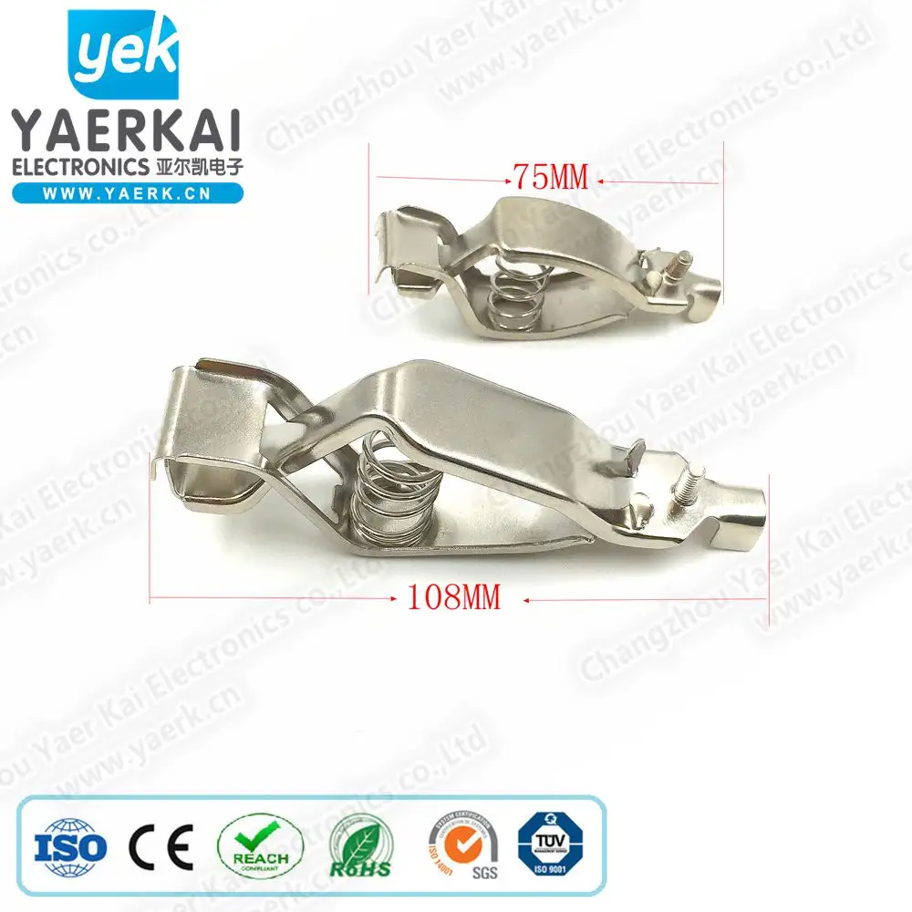 108mm large alligator clip,100A battery clip with screw being popular