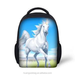 2017 Haute Qualité enfants sac d'école Enfants Pique-Nique Sac À Dos avec belle cheval pronted - Product Image 1