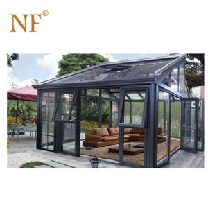 Ücretsiz ayakta yapısı alüminyum lamine cam bahçe evler bahçe sunroom sera - Product Image 1