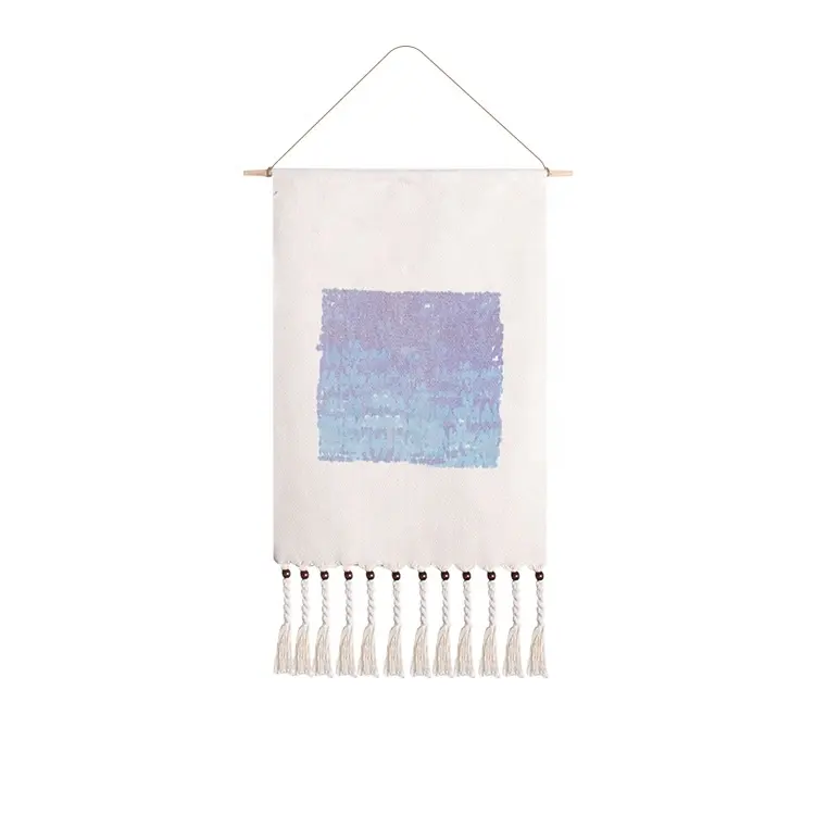 2022 новый дизайн, деревянные бусины, декоративный настенный гобелен с принтом на заказ с кисточками