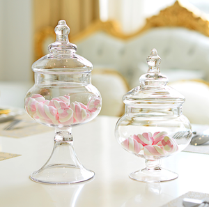 2021 vendita calda <span class=keywords><strong>vetro</strong></span> estremamente alto per decorazioni per la tavola <span class=keywords><strong>di</strong></span> nozze vaso <span class=keywords><strong>di</strong></span> <span class=keywords><strong>zucchero</strong></span> vaso <span class=keywords><strong>di</strong></span> caramelle <span class=keywords><strong>di</strong></span> <span class=keywords><strong>vetro</strong></span> con coperchio - Product Image 2