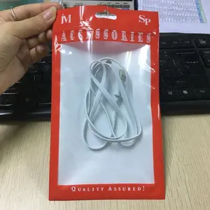 Mobile phone case phone accessories plastic zipper packaging bags with window