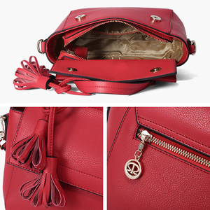 Nuevo rosa borlas Zen embrague alas vaca cuero pequeño bolso Tote Bolso - Product Image 3