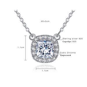 CZCITY Commercio All'ingrosso di New Moda Bella Elegante 925 Sterling Silver Cubic Zirconia di Modo Delle Donne Breve Choker Collane & Pendant - Product Image 2