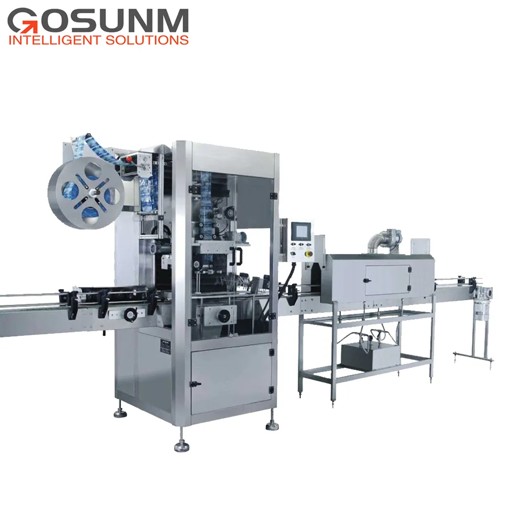 GOSUNM 둥근 병 상표 수축 소매 포장 소매 레테르를 붙이는 기계
