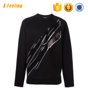 De alta Calidad de Algodón Para Hombre de Encargo Impreso <span class=keywords><strong>Pullover</strong></span> Sudadera de Cuello Redondo - Product Image 1