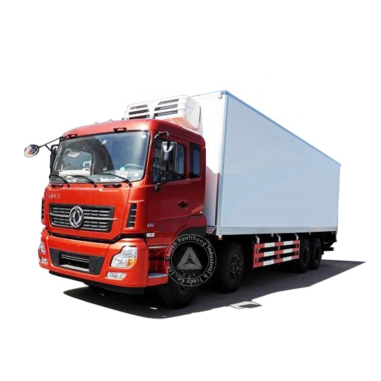 Dongfeng 8X4 350Hp 59.2M3 20 тонн сложных дорожных условий легкий дизайн холодильник морозильная ван грузовой автомобиль