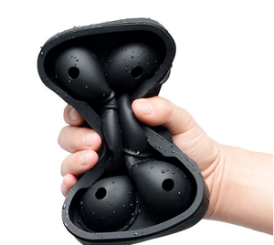 Silikon Eiswürfel schale Form Set von 2 Stück große Kugel runde Eisball maschine große quadratische Eiswürfel schale - Product Image 4
