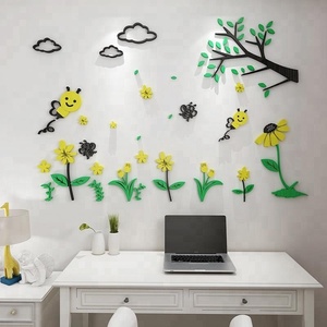 Adesivo Murale per Bambini a Forma di Piccola Ape Cartoon, Cancellabile, in Acrilico 3D, Impermeabile, Ecologico, Durevole, Stampato UV, Fustellato con Verniciatura Opaca - Product Image 4