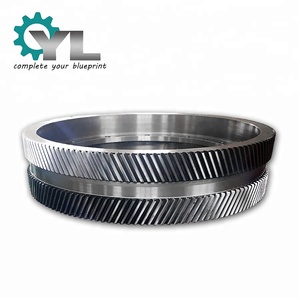 Engranaje helicoidal doble de acero forjado industrial de gran diámetro OEM 42CrMo Metal Herringbone Gear - Product Image 2