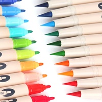Amazon Hot Bán 24 Màu Sắc Hai Đầu Màu Nước Cọ Bút Đồ Họa Nghệ Thuật Markers Cho Sinh Viên Hoặc Nghệ Sĩ