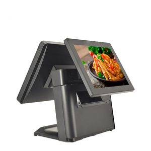 Black 15Inch 12Inch <strong>Double</strong> <strong>Touch</strong> Display Window Device Dual <strong>Screen</strong> <strong>Pos</strong> <strong>System</strong>
