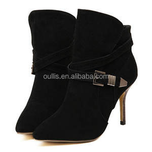 2016 di vendita caldo di modo delle ragazze di inverno stivali tacco alto alla caviglia PY3269 - Product Image 3