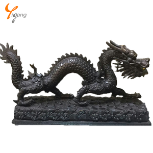 Estatua de bronce de dragón, escultura de dragón famosa, decoración del hogar, imitación de estilo antiguo, fundición personalizada, estatua de dragón