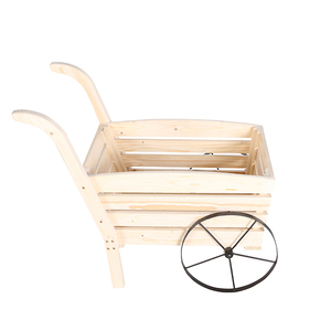 Chariot de fleurs en bois pour adultes, chariot de jardin amovible d'intérieur et d'extérieur décoratif - Product Image 2