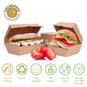 Scatola per Hamburger usa e getta neutra per Hamburger e scatola per friggere - Product Image 4