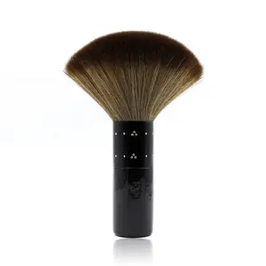 Hairstylist Cutting Soft Goat Hair Barber Brush Clean The Neck Black Round Handle Shaving Brush