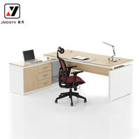 Bureau de direction en L au design moderne, certifié ISO9001/ISO14001, Jmonth TH01, garantie 5 ans, panneau en bois couleur personnalisée