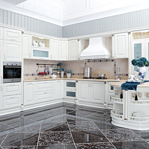 Barato de madera sólida gabinetes de cocina armarios de madera armarios en Bois - Product Image 1