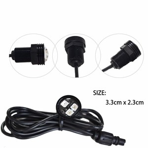 Projecteurs <span class=keywords><strong>LED</strong></span> étanches IP68 haute puissance pour piscine et bateau avec commande sans fil, kit d'éclairage marin sous-marin - Product Image 4