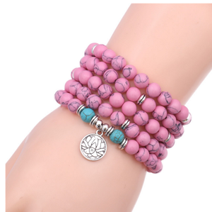Lava yoga Lotus colgante hecho a mano Piedra Natural beads <span class=keywords><strong>108</strong></span> cuentas de collares - Product Image 2