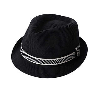 Paille Fedora Panama <span class=keywords><strong>Chapeau</strong></span> de Soleil <span class=keywords><strong>Chapeau</strong></span> De Plage D'été <span class=keywords><strong>Cubain</strong></span> <span class=keywords><strong>Chapeau</strong></span> Trilby - Product Image 3