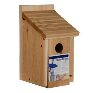 Outdoor Bird House Custom Feeder Handcraft Manufacture Wholesale Rustic Wooden Cedar Bird House