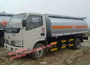 4000L Brandstof Levering Vrachtwagen Mobiele Brandstof Station Gebruikt Tankwagens