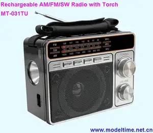 Taşınabilir am/fm/mw/sw usb sd radyo meşale