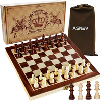 Wooden Magnetic Felted Chess Game Set, Board Game