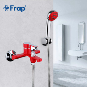 Frap Warna Merah Mandi <span class=keywords><strong>Shower</strong></span> Keran Wastafel Mixer Dinding Keran F3243 - Product Image 2