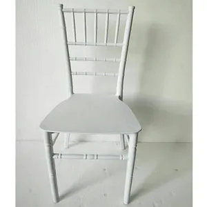 De plástico blanco Tiffany/Chaivari Silla de Hotel boda silla con 4 bares