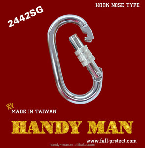 Mosquetón de Acero (Galvanizado) Fabricante OEM/ODM Taiwán 25kN Certificado CE EN 362 - Product Image 3