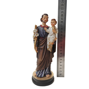 Figura de resina de regalo católico personalizado, estatua de San Antonio con Jesús, niño - Product Image 5