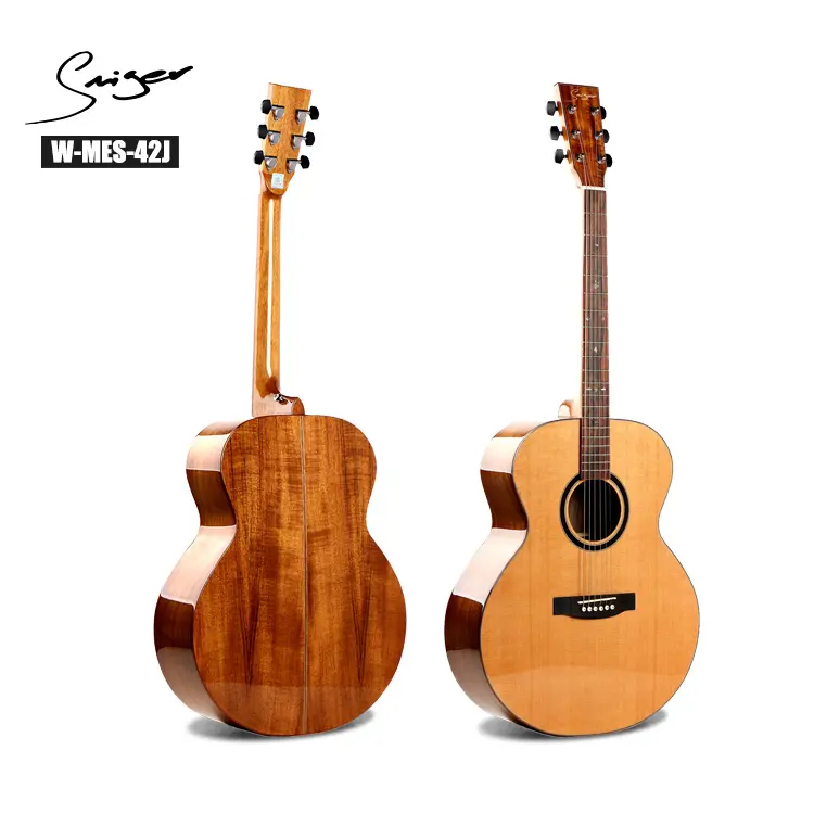 Smiger merk 42 "houten hoge kwaliteit massief Ceder top folk gitaar akoestische
