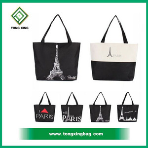 Mujer shoppping bolsa <span class=keywords><strong>de</strong></span> lona <span class=keywords><strong>de</strong></span> algodón bolso <span class=keywords><strong>de</strong></span> <span class=keywords><strong>mano</strong></span> con <span class=keywords><strong>mango</strong></span> - Product Image 1