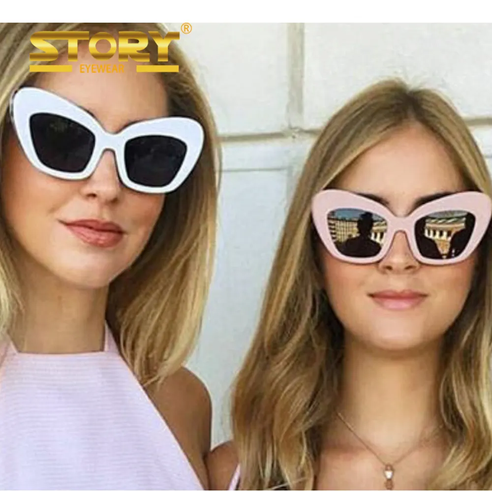 Storia STY97572YD vendita calda 2018 occhiali da sole cat eye occhiali da sole colorati a farfalla