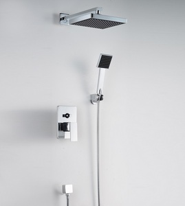 Koen Ensemble de robinet de douche multifonctionnel en laiton poli pour salle de bains, robinet en céramique <span class=keywords><strong>à</strong></span> motif de jet de pluie pour appartement <span class=keywords><strong>hôtel</strong></span> - Product Image 3