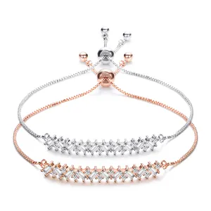 Top Quality Bracelets & Bangles for Women Adjustable Charm CZ Rose Gold Color Jewelry gift
