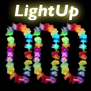 Light Up Leis Collier Hawaii Noël Led Lumière Collier Hawaïen Lei Collier <span class=keywords><strong>Fleur</strong></span> Pour Décorations De Fête - Product Image 2