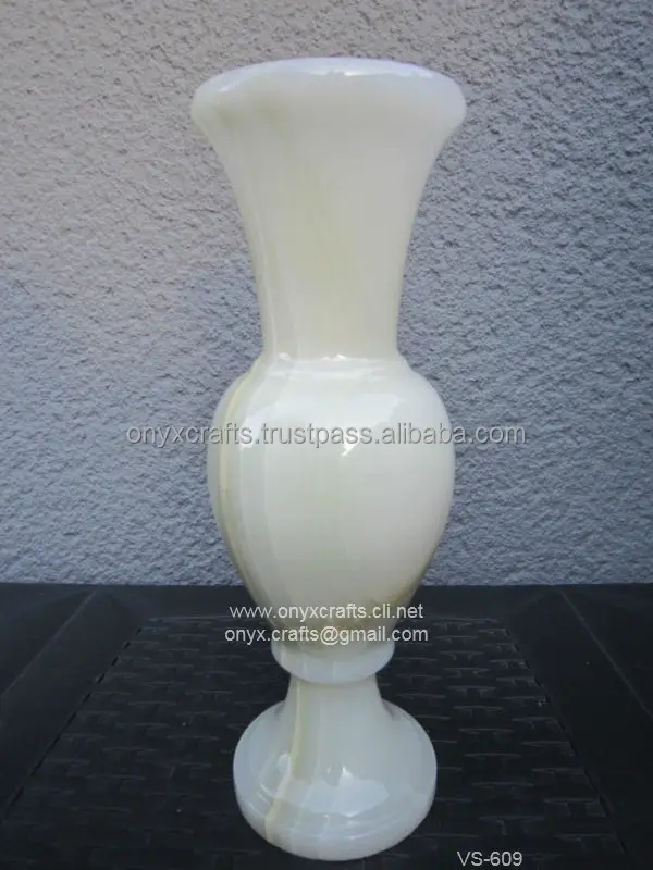 Vaso de flores de onyx branco em preço acessível