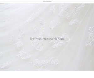 Long Sleeves Lace Appliqued Princess <strong>Bride</strong> <strong>Gown</strong> Customized Bridal <strong>Gown</strong> BW452 Designer A-Line Lace up Back Wedding Dress - Product Image 6