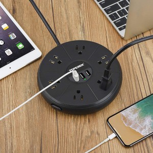 Travel Power Strip With <strong>Surge</strong> <strong>Protector</strong> Portable Charging 3 USB Electrical <strong>Socket</strong> for Home/Office/Business Trip/Hotels - Product Image 5