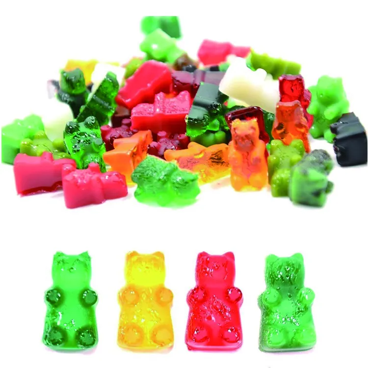 Gummy Bear Mold Bpa Gratis Custom Siliconen 50 Holtes Taart Tools Bakken Siliconen Rubber Mallen Opp Zak/Pvc/kleur Doos 50Pcs 60G