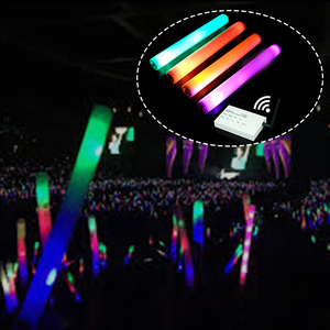 Bastones de Espuma LED al por Mayor, Bastones Luminosos RGB Personalizados con Control Remoto para Bodas y Conciertos - Product Image 2