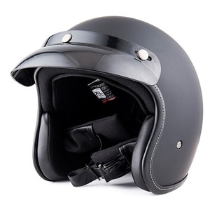 <span class=keywords><strong>Casco</strong></span> <span class=keywords><strong>Moto</strong></span> Mezzo Viso Bianco e <span class=keywords><strong>Nero</strong></span> per Adulti, Quattro Stagioni, Classico, Taglie M L XL, per Mercato Americano e Tedesco - Product Image 1