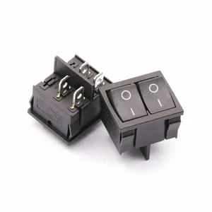 4PIN Double Latching Rocker ON-OFF Power Switch Push Button Seesaw Switch 6A 250V AC10A 125V AC YF20