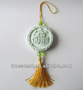 Ronda difusor de piedra con la borla/perfume ambientador de aire con el chino tradicional de la suerte tótem - Product Image 1